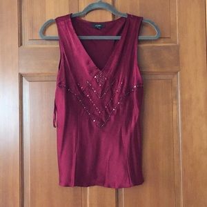 Alfani 100% silk sleeveless blouse